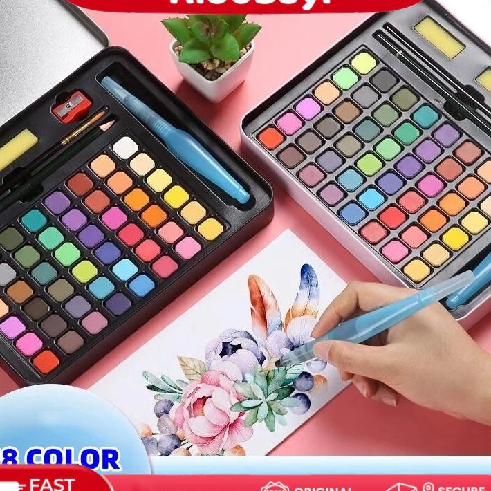 

Cod 48 Warna Watercolor Set Alat Cat Air Termasuk Kuas Dan Kertas Gambar Watercolour Water Color Melukis Alat Lukis Solid Watercolor Cat Air Padat 36 48 Warna Cat Air Solid Watercolor Set