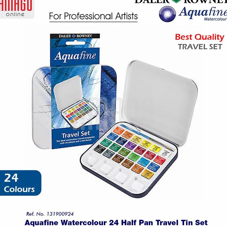 

Dalerrowney Aquafine Travel Set Cat Air Lukis 24 Half Pan Watercolour 131900924