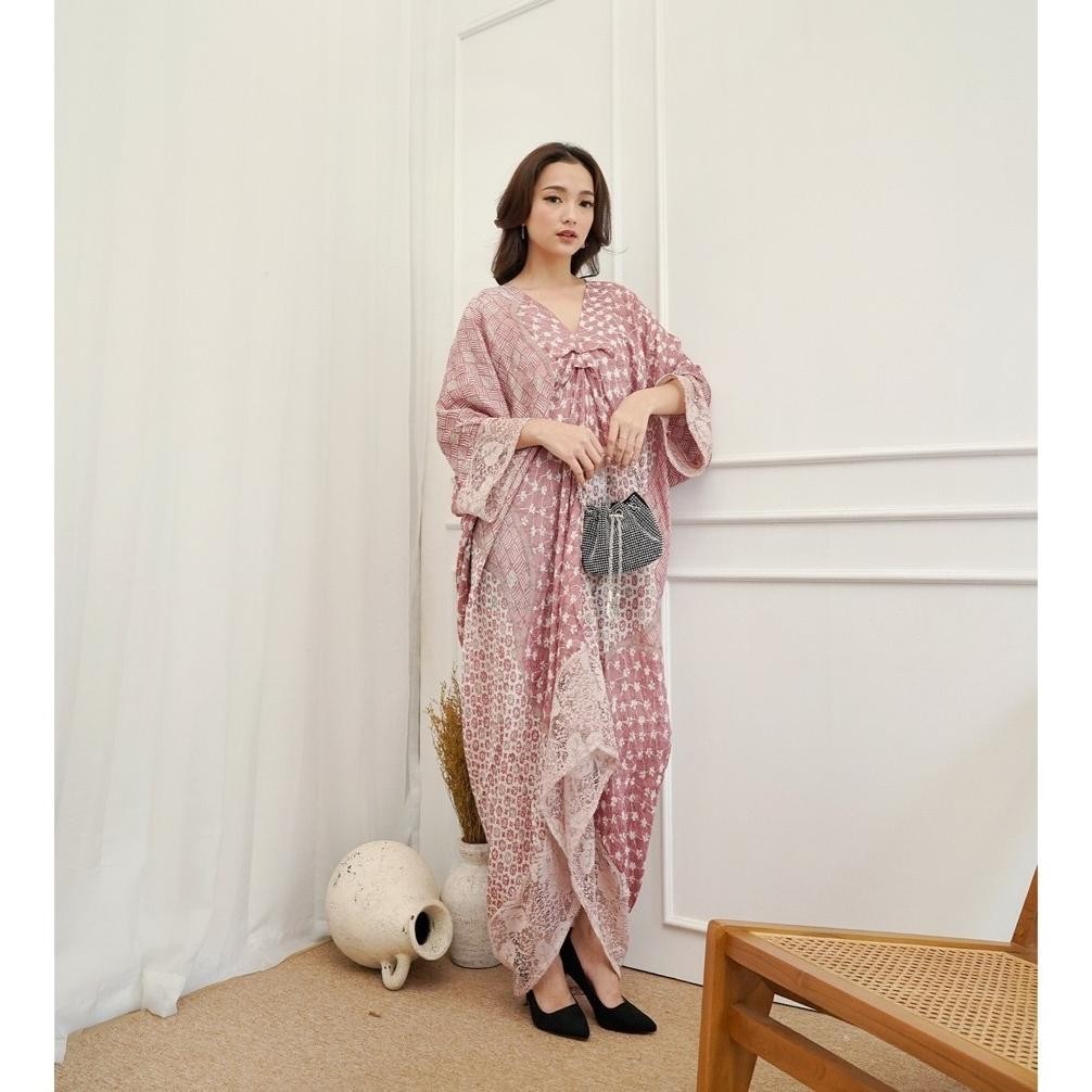 Dress Kaftan Batik Viscose Wanita Kondangan Aruna