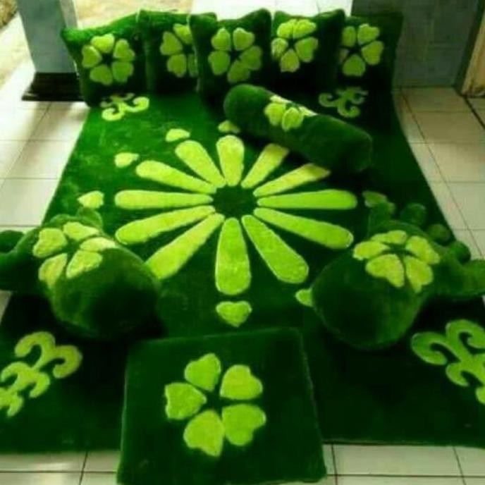 karpet lantai set karakter 5CM karpet set rasfur karpet bulu