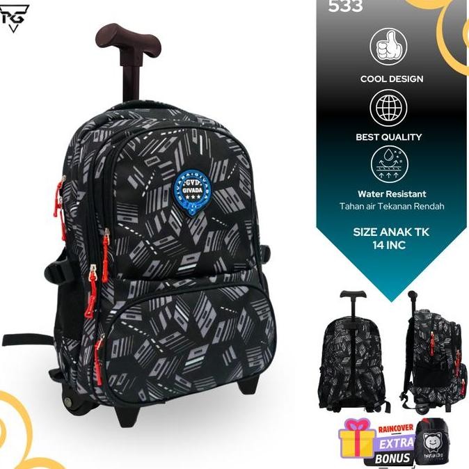 Tas Troli Anak Sekolah Laki Laki SD-SMP High Quality Tas Koper Anak GS