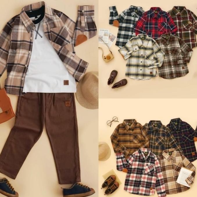 Kemeja Hem Flanel Anak Niko Shirt 19 Tahun