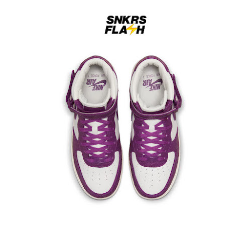 NIKE Force 1 07 Mid Lx Viotech Summit White Sepatu Sneakers Wanita - DZ4865503 - Size 42