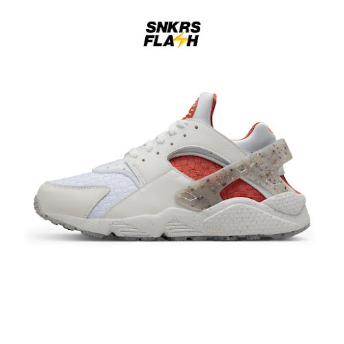 NIKE Huarache Crater White Grey Orange Sepatu Sneakers Wanita - DR0449100 - Size 40.5