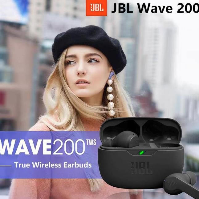 Jb.L Wave 200Tws True Wireless Deep Bass Sound Earbuds Inear Headset Bluetooth Water Dust Resistant 