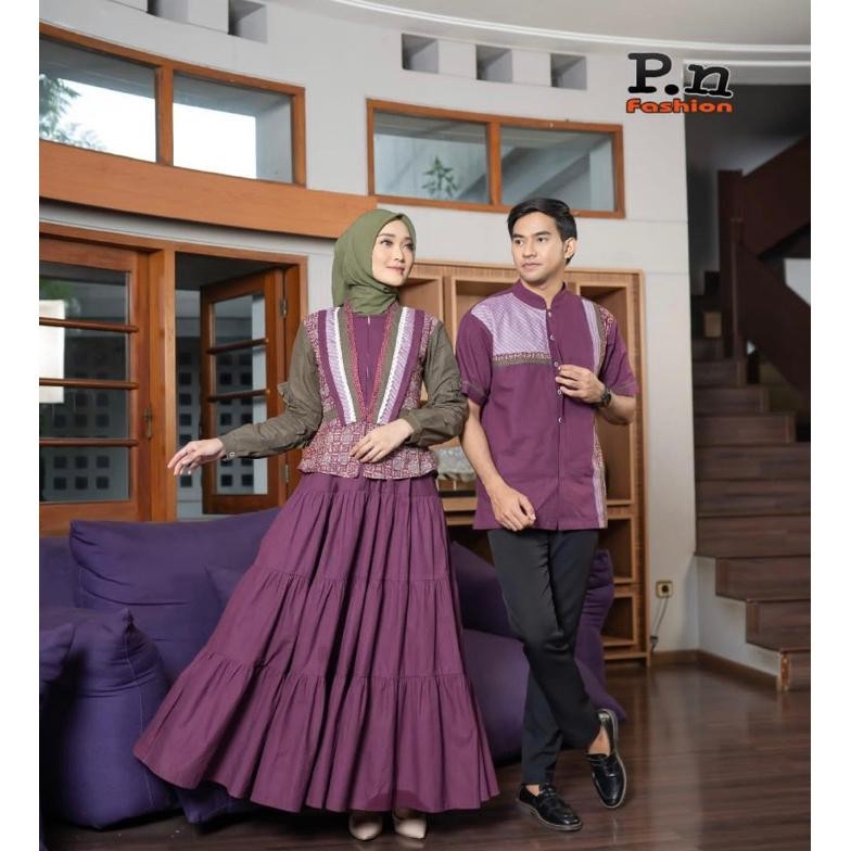 PN SRB 1518 PN FASHION SARIMBIT BAJU COUPLE KEREN KEKINIAN ORIGINAL PREMIUM /BUSANA MUSLIM EKSLUSIF 