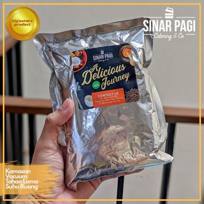 

Rendang Sapi Premium Sinar Pagi (Kemasan Vacuum Steril Tahan Lama) Original Dan Terpercaya