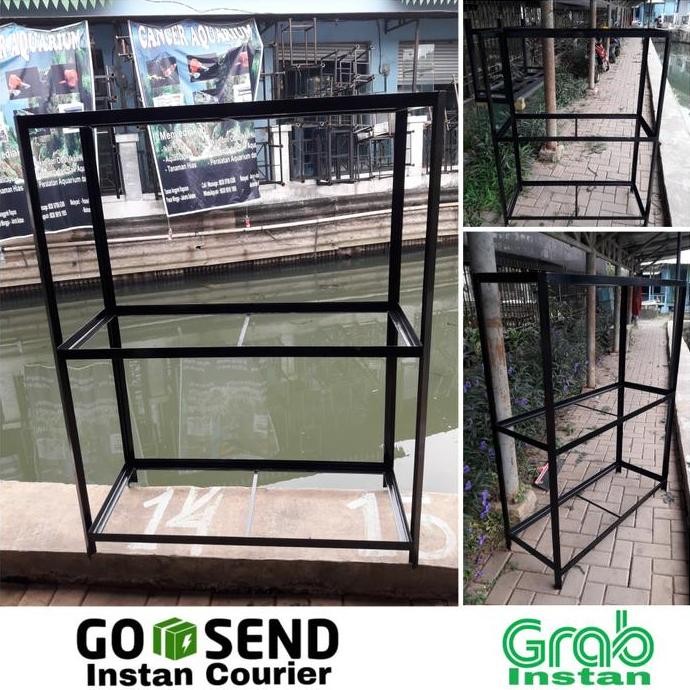 Rak Besi Siku Aquarium 3 Susun ( 100X40X140 )