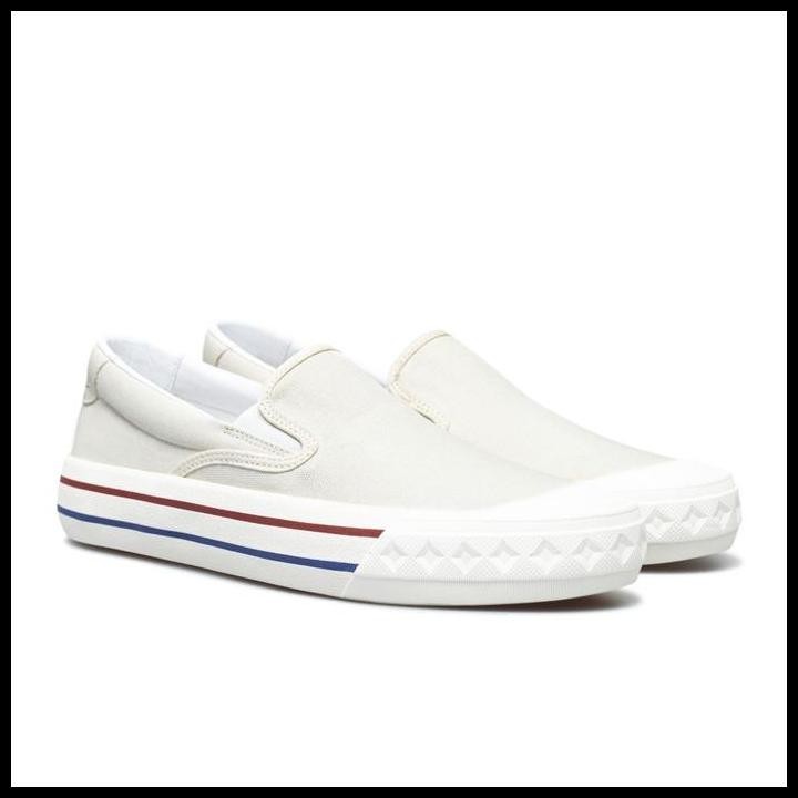 Terlaris [Original] Compass Retrograde Slip On Black White / Cream / Blue / Green / Bluegreen / Gree