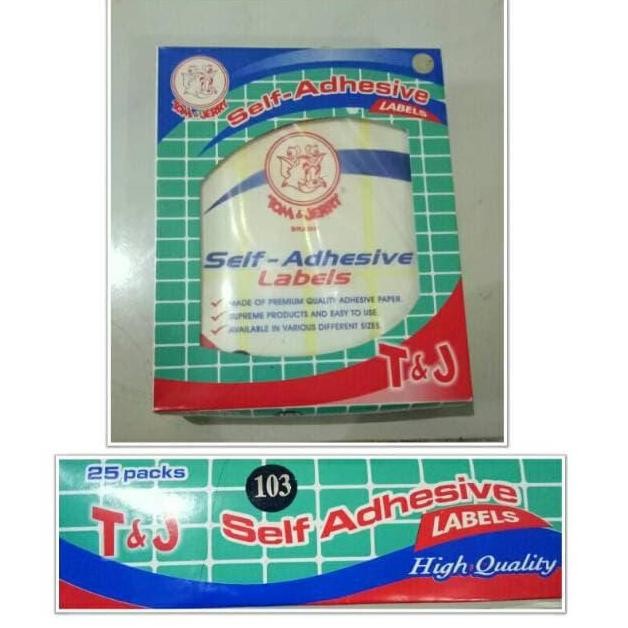

LABEL T&J NO.103 DUS 25 PLASTIK / 1 DUS