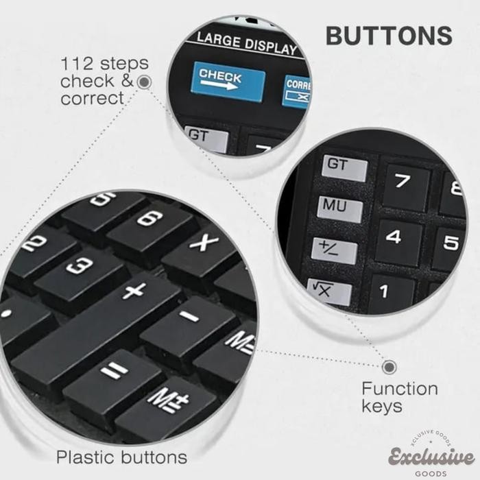 

[Xgoods] Kalkulator Ct-512 / Ct-868N 12 Digit / Calculator Check Dual 2 Power Termurah Alat Elektronik