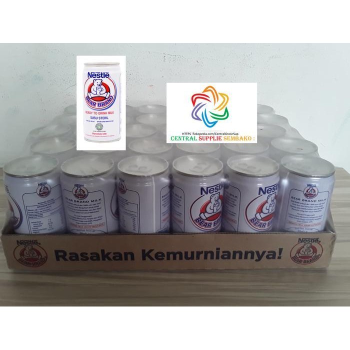 

Bear Brand Susu Steril [189 Ml /30Pcs / 1 Karton ] Original Dan Terpercaya