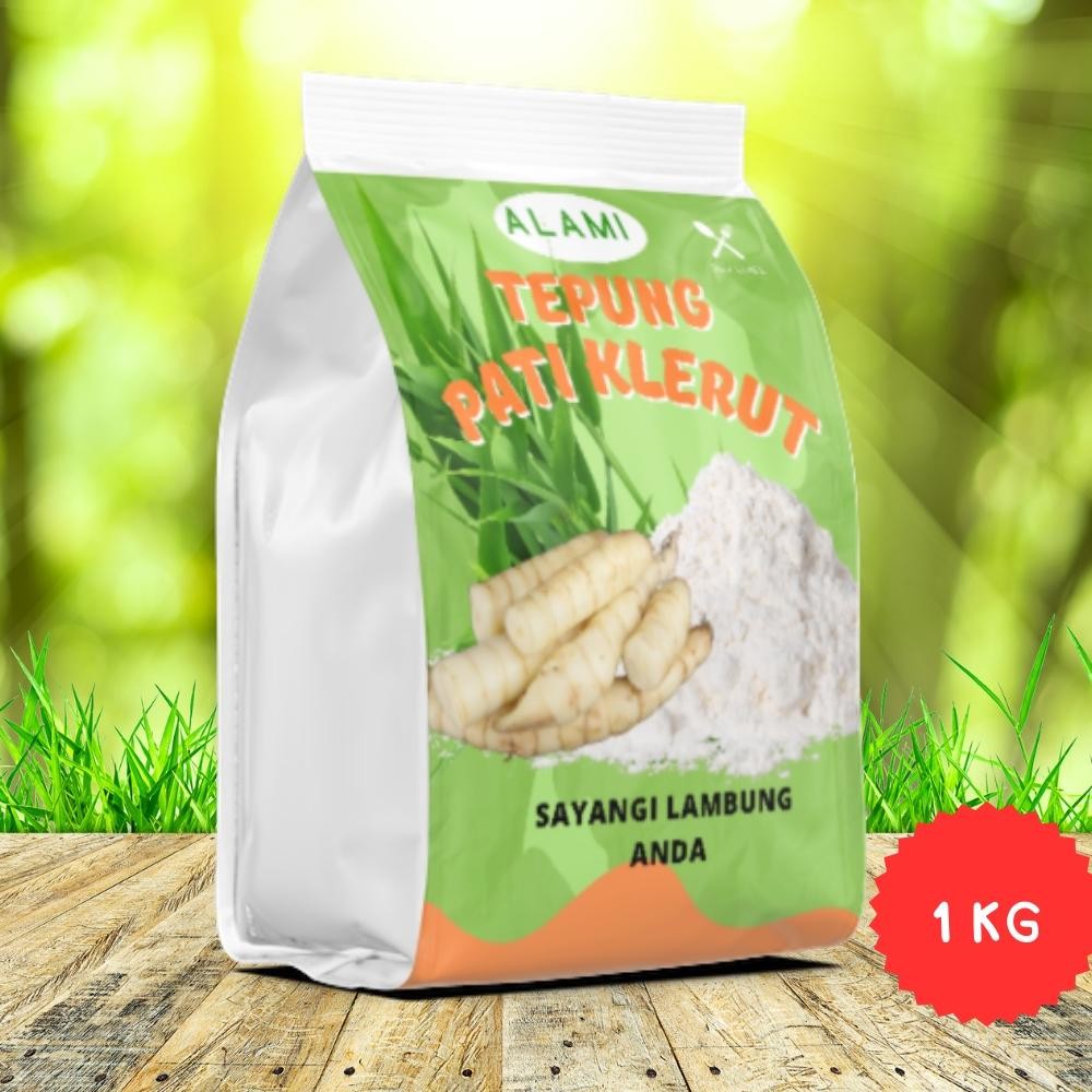 

Tepung garut 1 kilogram/ Pati irut / Angkrik / Arrowroot / Klerut / pati asam lambung Gluten free