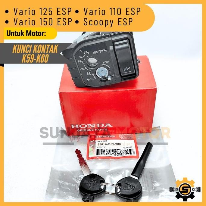 Kunci Kontak Set K59 Keyset Original Honda Vario 125 New Vario 150 LED Scoopy ESP Vario 110 ESP Kunc