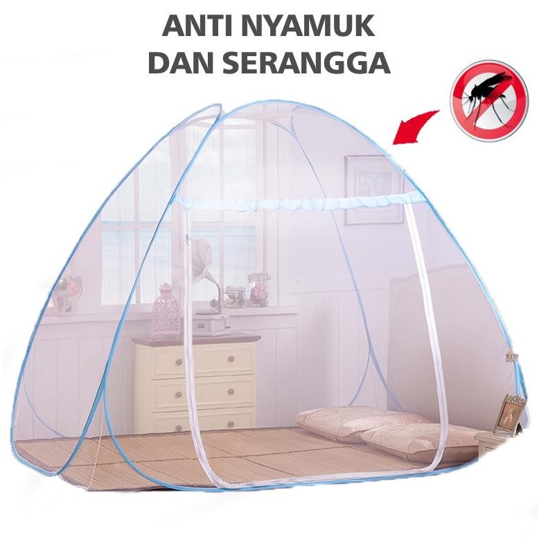 Kelambu Tidur Anti Nyamuk Tenda Lipat Bayi Anak Dewasa Tudung Kasur Selambu Ready
