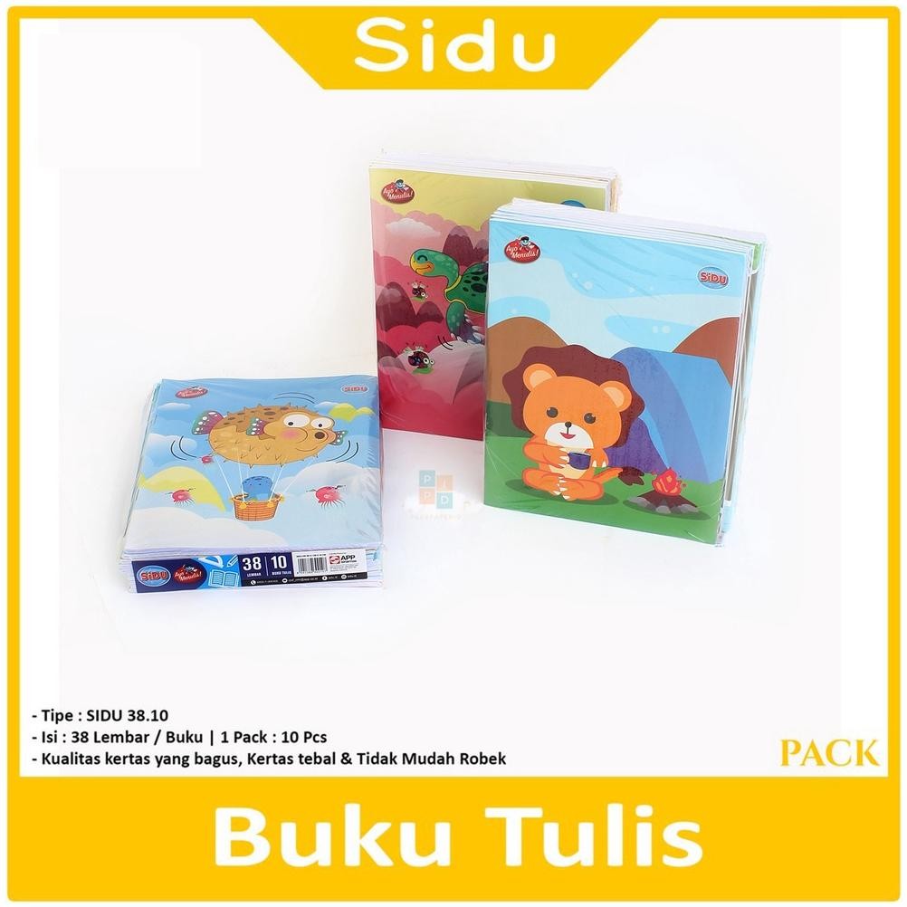 

SIDU - Buku Tulis Garis 38 Lembar Varian - Pack