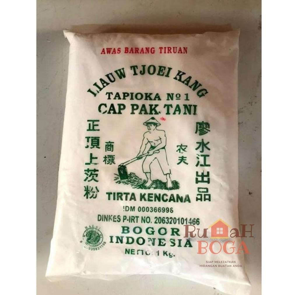 

Tepung Tapioka Sagu Cap Pak Tani Liauw Tjoei Kang Tirta Kencana 1kg 1 Kg