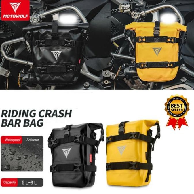 Crashbar Bag Motor Touring Motowolf Side Bag Waterproof Premium