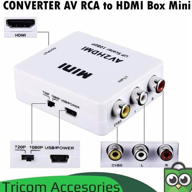 New Collection  Converter Av Rca To Hdmi Box Mini
