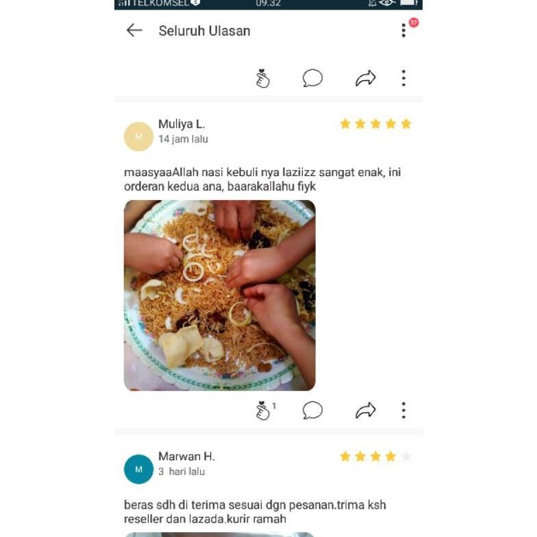 

MURAH..Beras kebuli instan 500 gr.sudah plus bumbu buat 6-7 porsi(beras basmati india) RB10