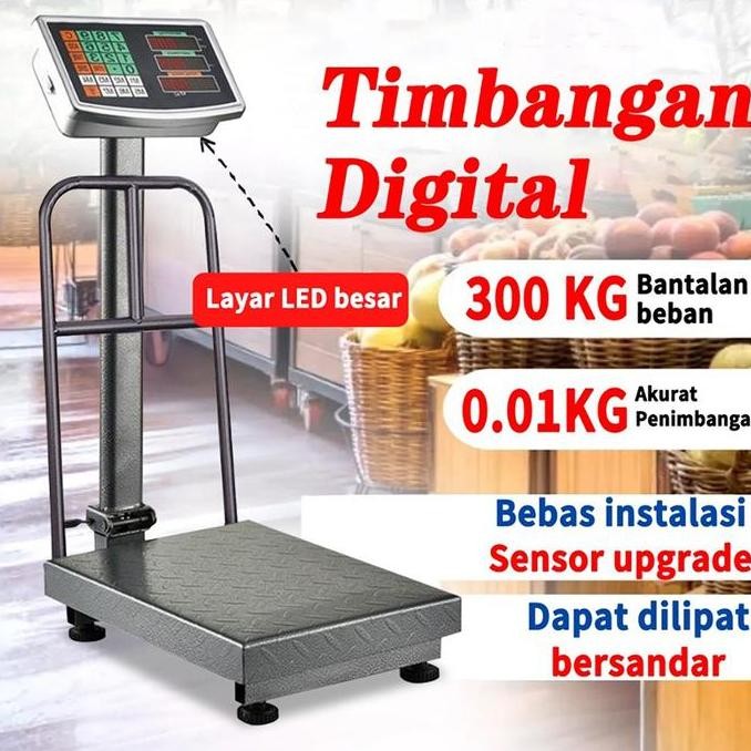 Timbangan Duduk Digital 300kg / Timbangan Barang / Timbangan Lantai 300 KG/Single Display Timbangan 