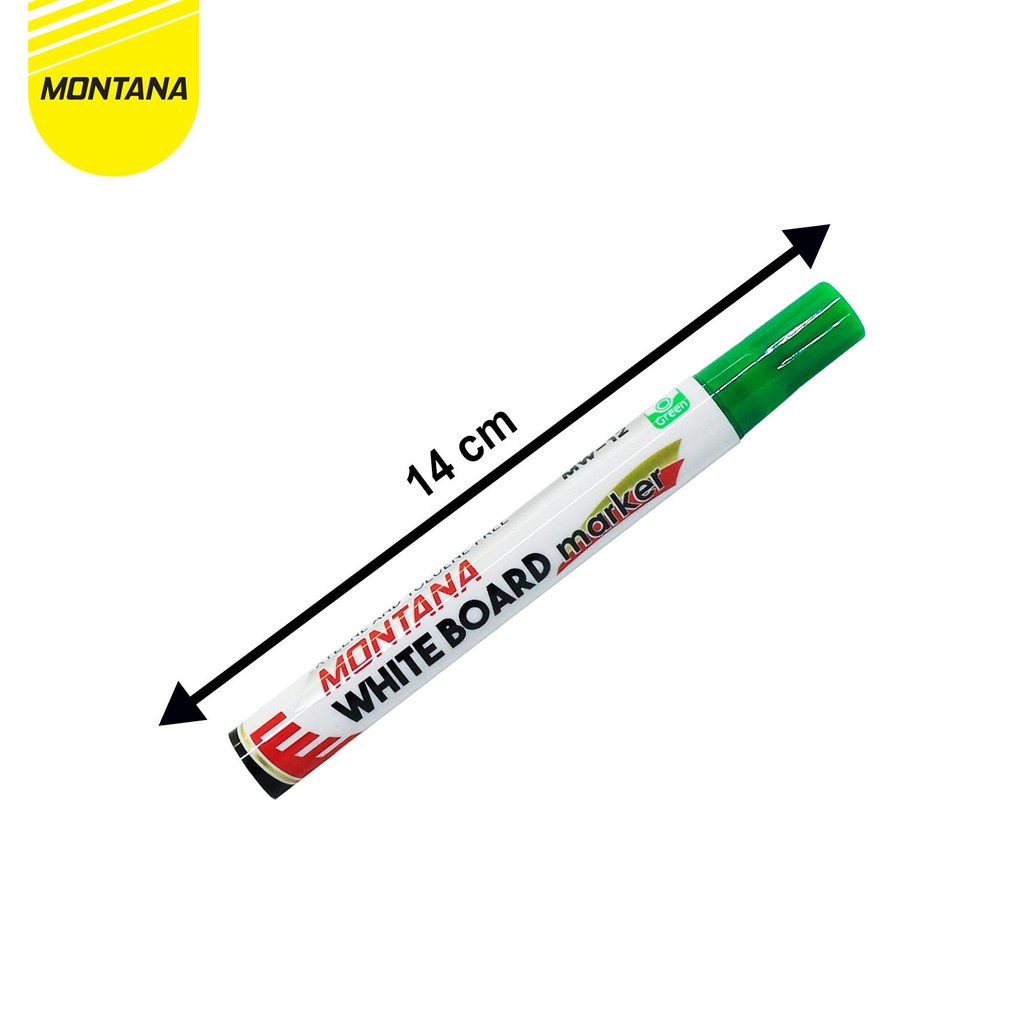 

MONTANA SPIDOL PAPAN TULIS 12 PCS WHITEBOARD MARKER ROUND TIP MW-12/LUSIN