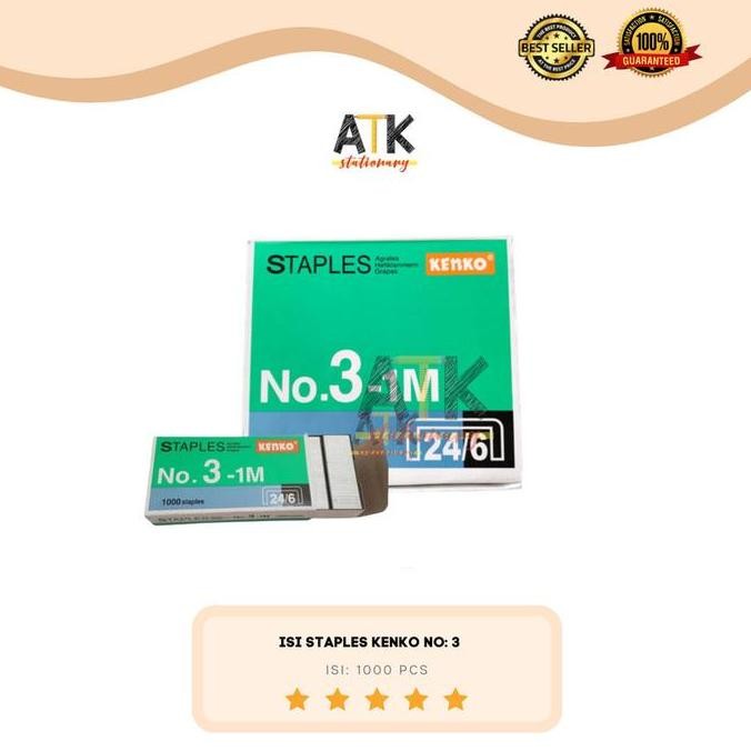 

Isi Staples Kenko Besar No: 3 ( 1 Pack) Atk Co