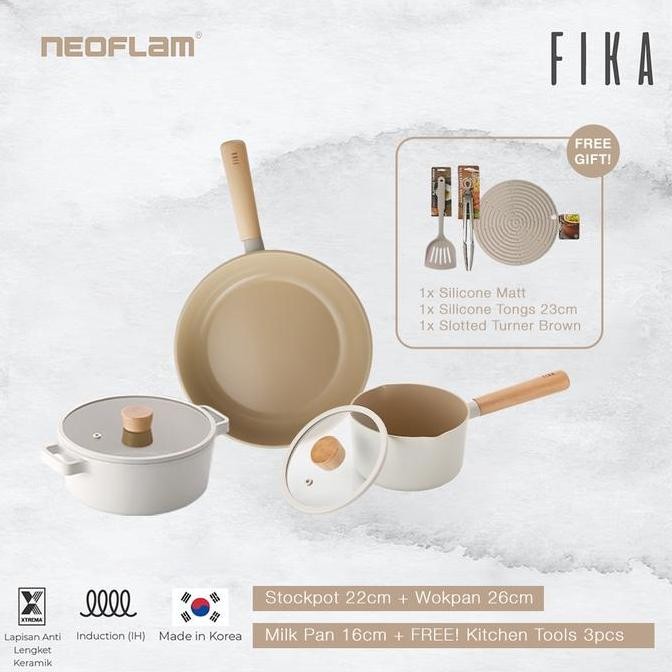 Panci Keramik Korea / Neoflam FIKA Set Kitchenware