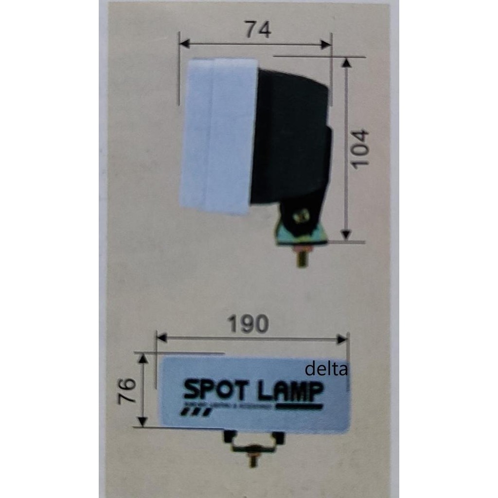 . Foglamp/Lampu Sorot galaxy bumper depan mobil kotak persegi universal