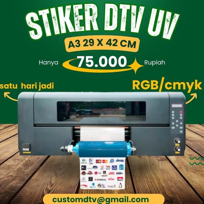 

Stiker DTV UV Stiker Timbul Stiker Untuk Brand Custom Sehari Jadi