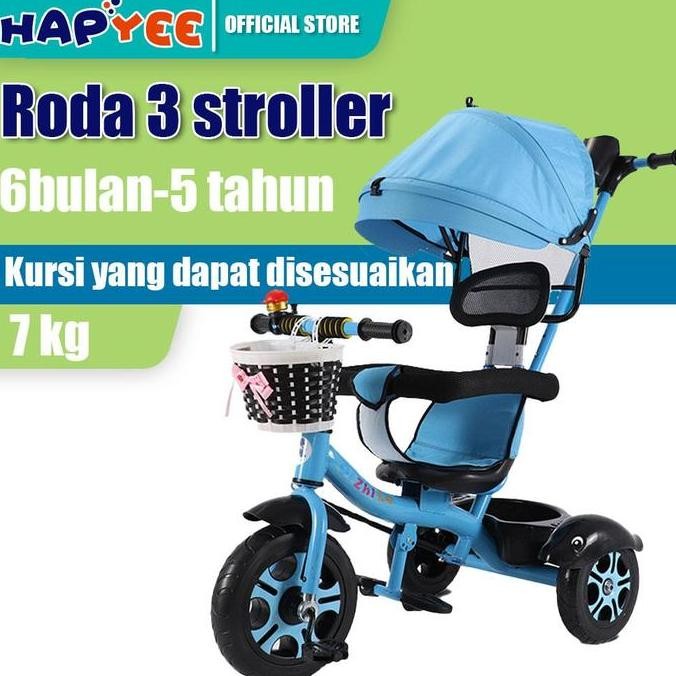 NEW HAPYEE Sepeda roda tiga anak 1 tahun sepeda roda 3 bayi  tricycle  anak Kursi Stroller Trike Ana