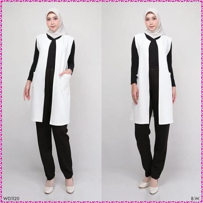 Sale Rompi Panjang Vest White Putih Polos Realpict Baju Muslim Jakarta