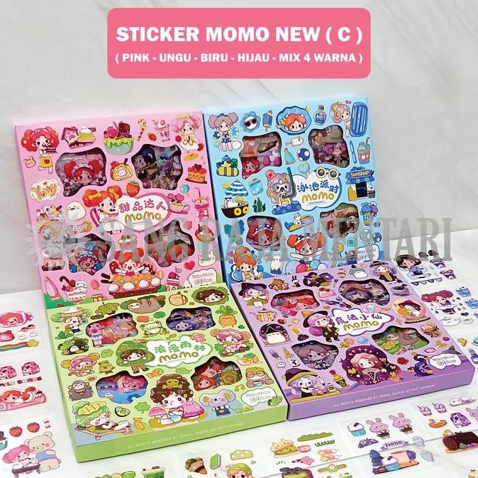 

Stiker Momo Waterproof Dapat Box Isi 100 Lembar | Sticker Kartun Korea Dekorasi Aesthetic Botol Minum Tumblr Viral Lucu Paper Co