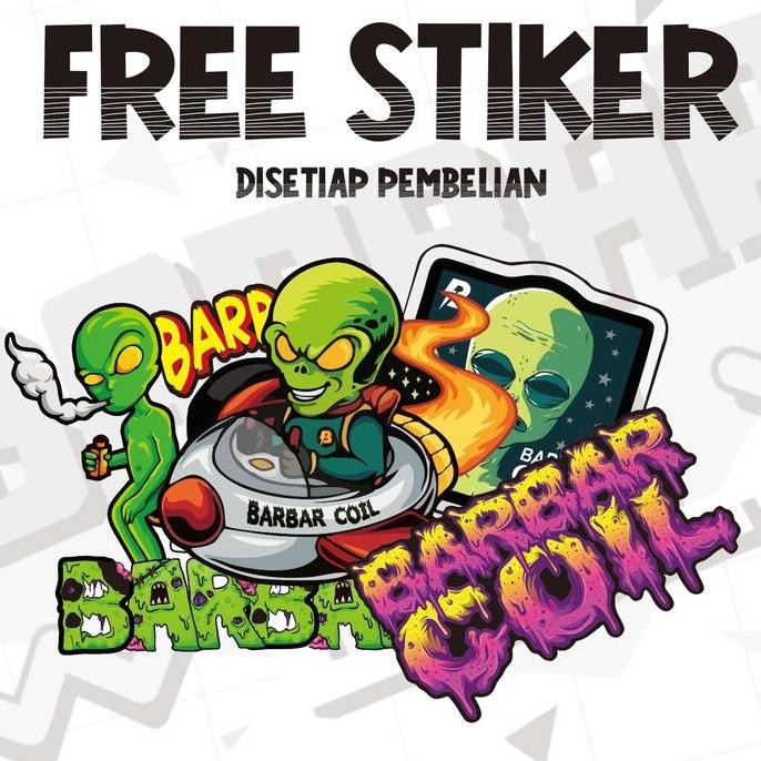 

[Paket Bundling Isi 5 Psg] Barbar Stiker Bahan Anti Air Bisa Pilih Warna Co