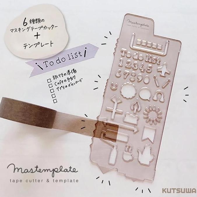 

Kutsuwa Mastemplate Tape Cutter & Template awing for Masking Tape Journal D