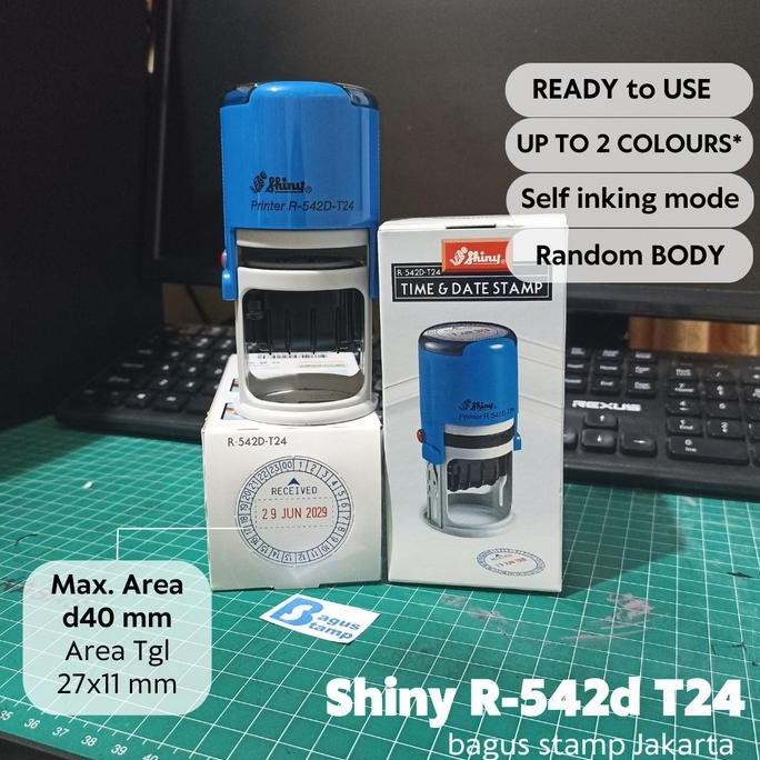 

Custom Stempel Shiny Round R542D T24 R542D-T24 / Jam / Tanggal / Time and Date