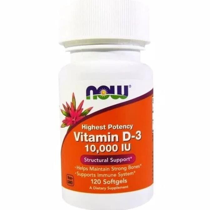 Now Vitamin D3 Vit D3 10000 Iu 10000Iu 120 Sg Original Produk