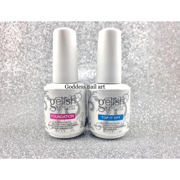 TERMURAH - TOP COAT & BASE COAT GELISH HARMONY 15 ML KUTEK GEL Art Nail