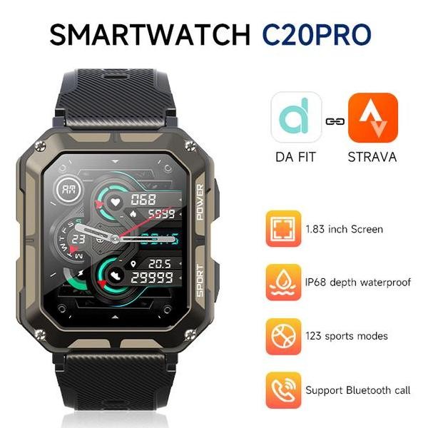 C20Pro Smart Watch Men Sport Smartwatch Jam Pintar Bbattery