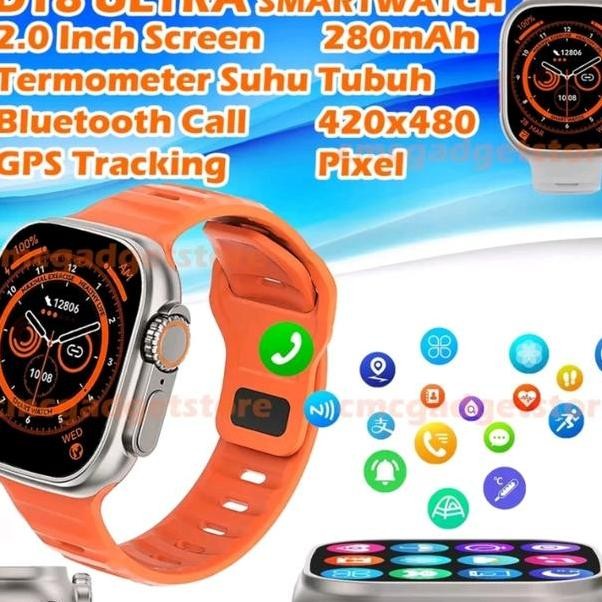 Dt8 Ultra Smartwatch Dt 8 No 1 Alloy 2.0 Inch Display Watch Termometer