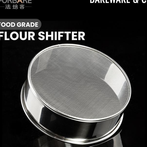 

Forbake Ayakan Tepung Stainless Flour Sieve Shifter Mesh 30 60