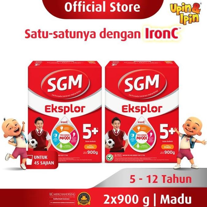 

SGM Eksplor 5+ dengan IronC Susu Bubuk Rasa Madu 900GR x 2 KS