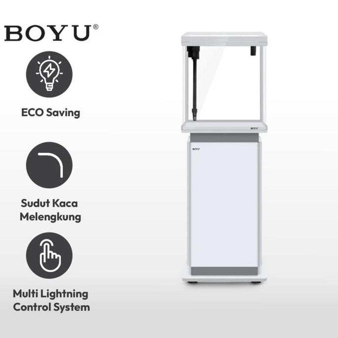 Boyu Set Akuarium Dan Kabinet 31 Liter Ms420M Set Aquarium Kaca Boyu