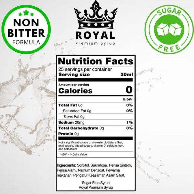 

Royal Sugar Free Cocopandan Keto Syrup / Sirup (500Ml) Kualitas Terbaik Harga Termurah
