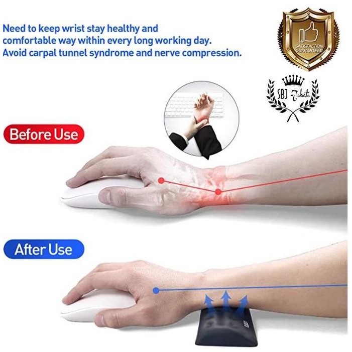 BUBM Wrist Pad Memory Foam Keyboard Mouse Wrist Rest Pad BUBM PREMIUM [terbaik]