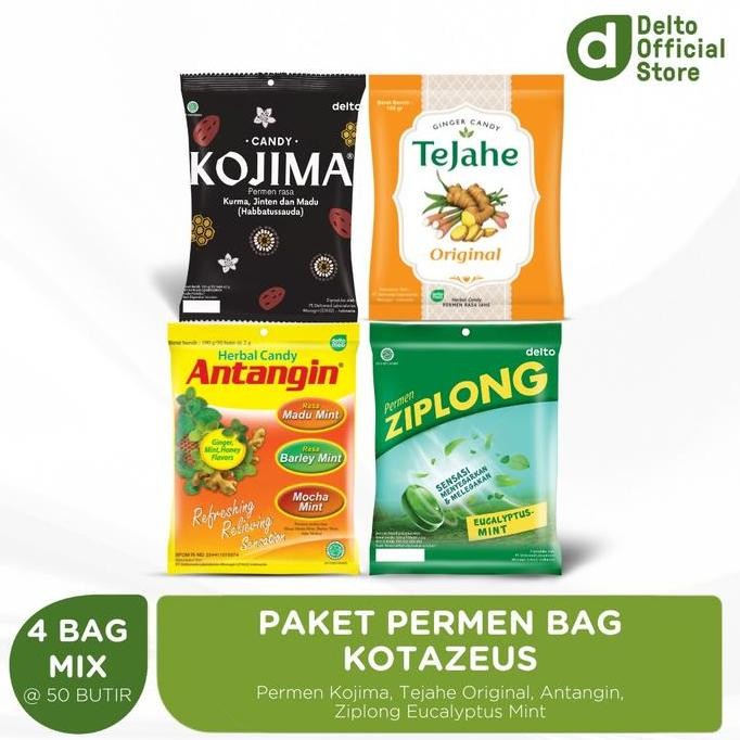 

Paket Permen Bag KOTAZEUS (Kojima-Tejahe-Antangin-Ziplong Eucalyptus) ts