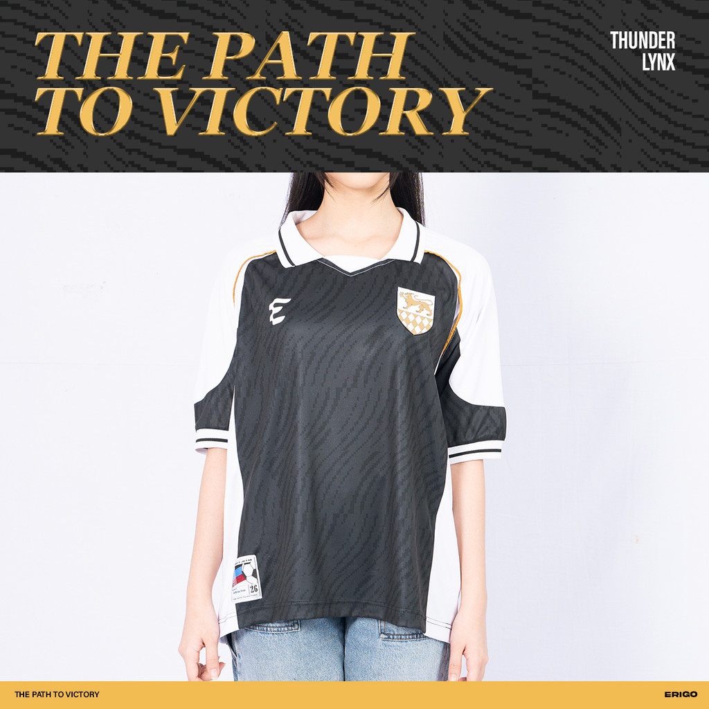 Erigo Jersey Merengue Black Kathrina - Kaos Jersey Unisex