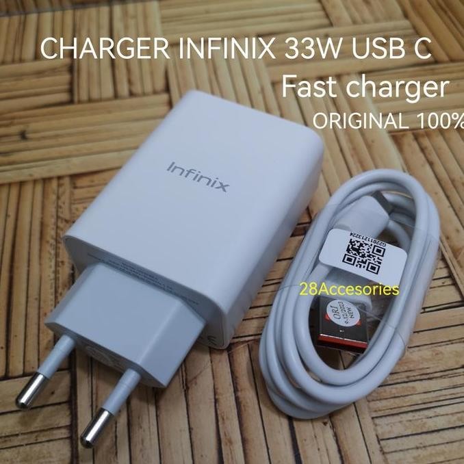 TERMURAH - Charger infinix 33W usb c fast charger original 100% model - U330XEA