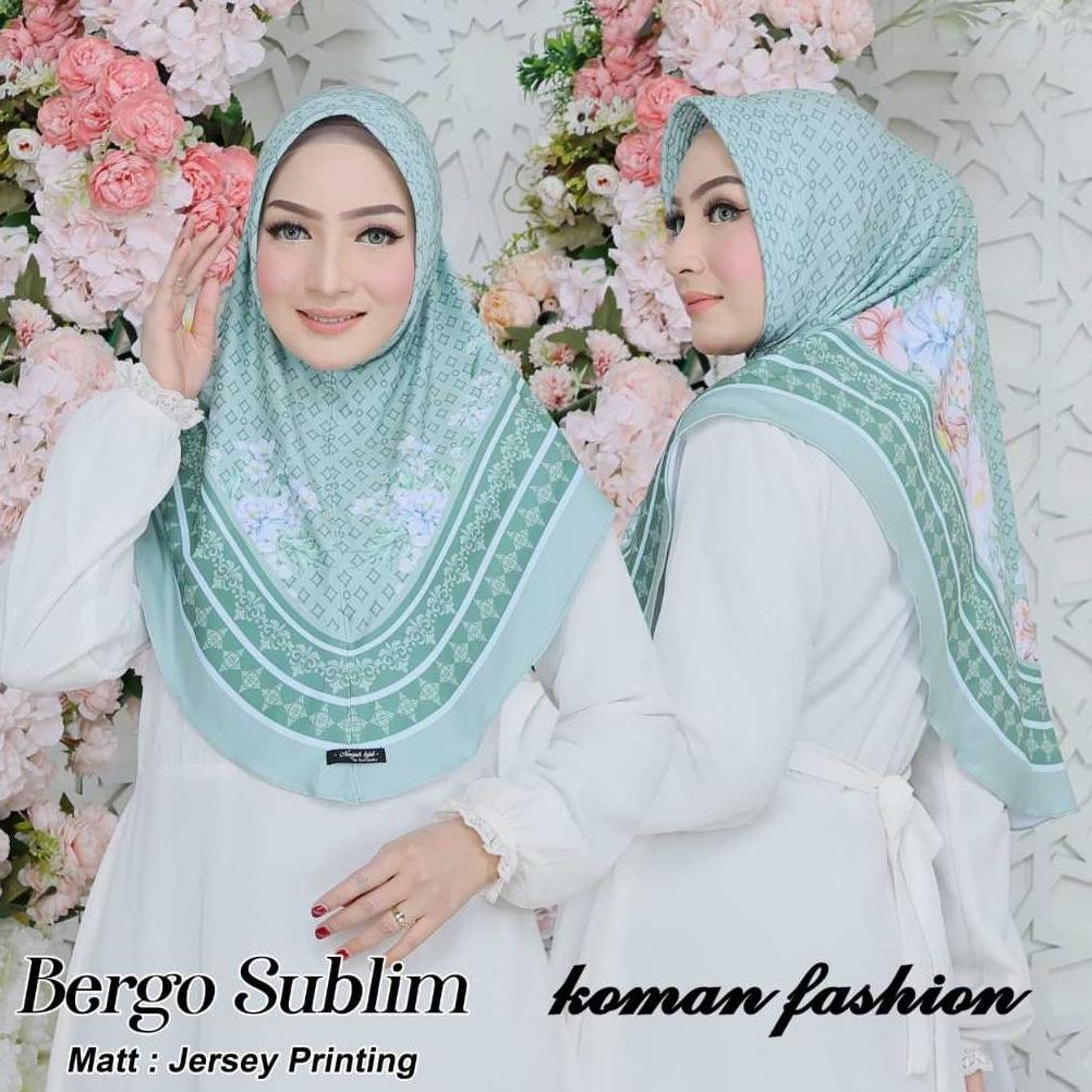 Kerudung Instan Daily Hijab Bergo Motif Mewah Jilbab Terbaru Koman Hijabe RB11