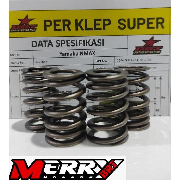 Per Klep Super Oval BRT Spring Valve Nmax Mx Aerox R15 VVA WR155 Mx King R15 Old Xabre Satria FU FI 